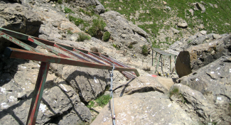 Eisenleitern am Hinteren Alpjoch