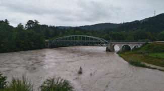 Lech bei Hochwasser